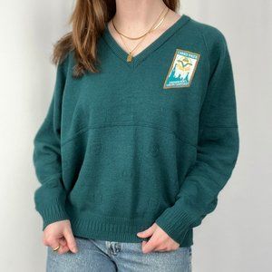 Historic Vintage Labatt Brier Curling Sweater Oversized Knit Wool Ontario Canada